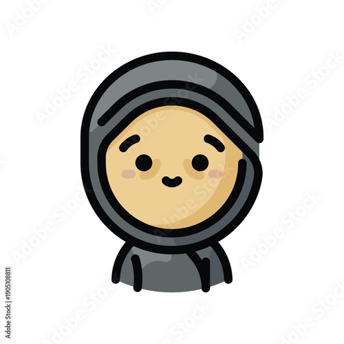 Happy Muslim Woman Avatar - Friendly Hijab Female Icon