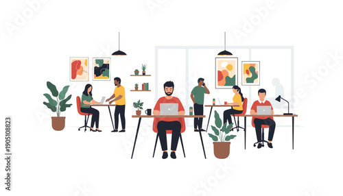 Office team working together collaboration desk