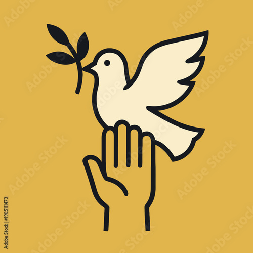 Nonviolence Peace Symbol Illustration