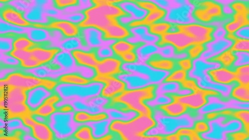 Wallpaper Mural Abstract Psychedelic Swirls of Pink, Blue, Yellow, and Green - Motion Background Torontodigital.ca