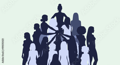 Diverse Group of People Standing Together in Unity and Solidarity