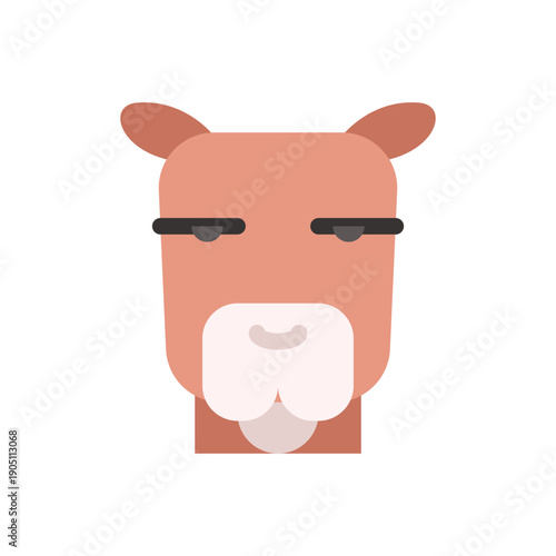 Camel Face Icon - Middle Eastern Animal Symbol