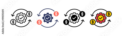 Sales Techniques Icon Multiple Style