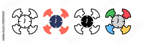 Organizational Skills Icon Multiple Style