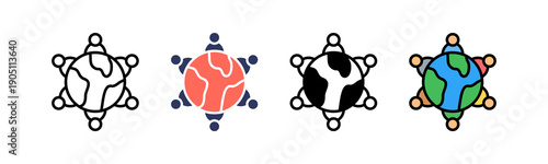 Cultural Awareness Icon Multiple Style