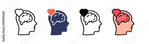Emotional Intelligence Icon Multiple Style