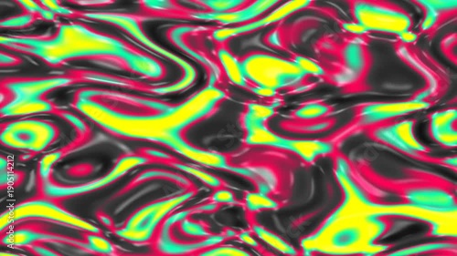 Wallpaper Mural Abstract Psychedelic Swirls: Vibrant Neon Liquid Flowing Motion Background Torontodigital.ca