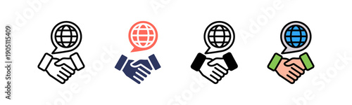 International Agreement Icon Multiple Style