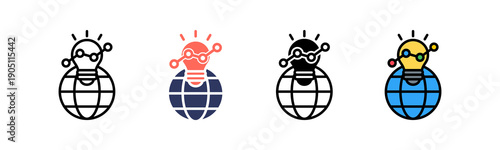Global Innovation Icon Multiple Style