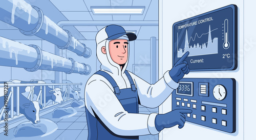 Dairy Farm Worker Monitoring Automated System Interface.