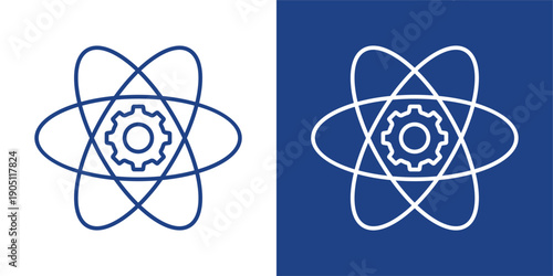 Quantum Blue And White Icon Style Collection