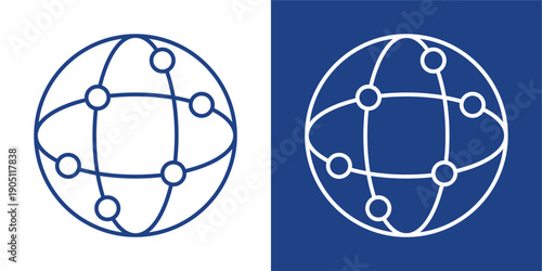 Metaverse Blue And White Icon Style Collection