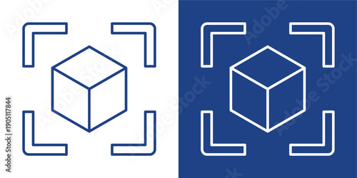 Augmented Blue And White Icon Style Collection