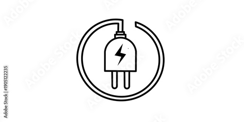 Charge icon. Plug Icon Vector Symbol Design Illustration. Electric plug vector icon on white background