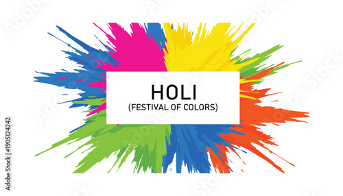 Holi festival colorful splash paint celebration