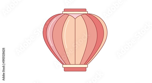 Vibrant red lantern illustration showcasing cultural heritage in a festive environment from a front viewpoint