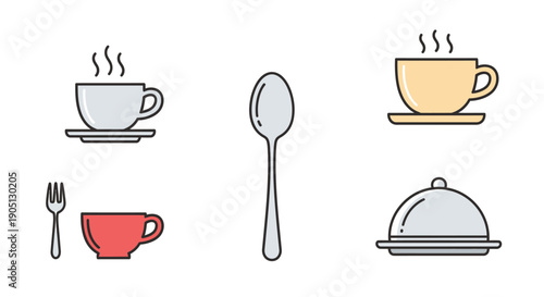 Spoon Icon Vector for Kitchen and Food Design