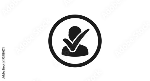 Approved Check Mark Badge Icon Vector for Verification and Success