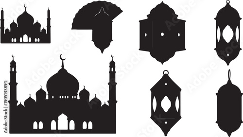Muslim family enjoying iftar meal together during Ramadan on White background,Family iftar together vector icon black silhouette white background ,black,pro