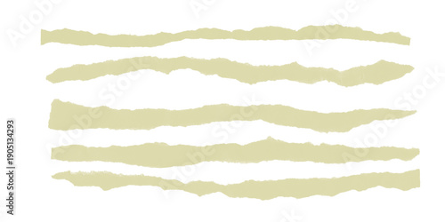 Abstract Background with Five Horizontal Torn Paper Strips on a Solid Black Backdrop