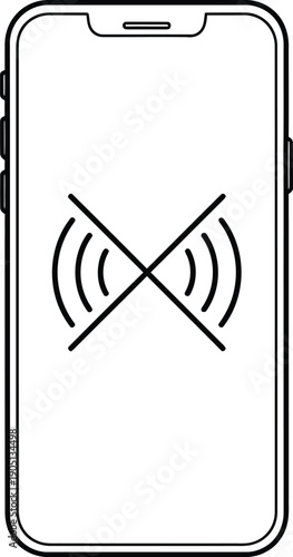 Mobile phone with no signal Vector