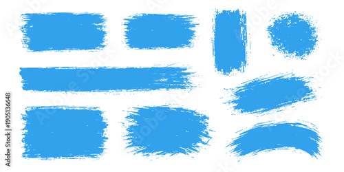 Set of colorful hand drawn watercolor splashes and blots