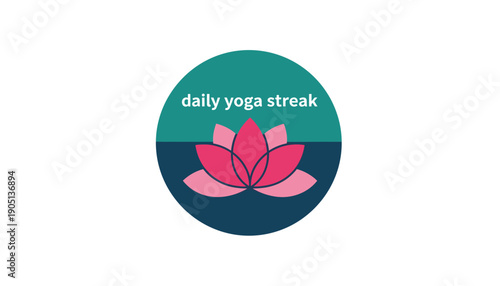 Daily yoga streak badge fitness app