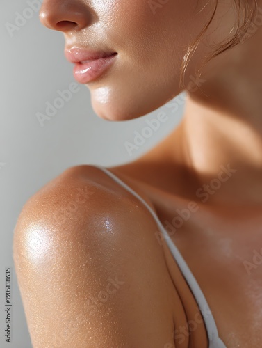 Wallpaper Mural Glowing Female Skin and Shoulder Beauty Torontodigital.ca