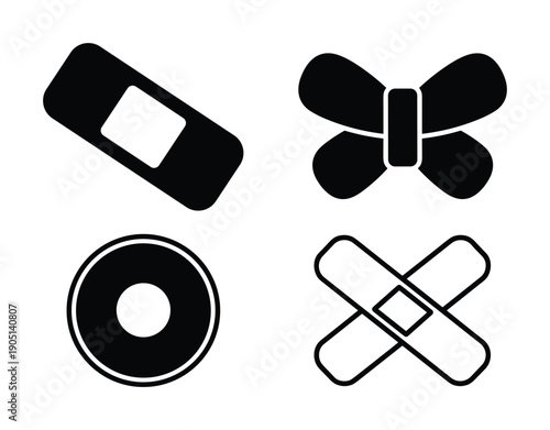 Bandage and Plaster Set, First Aid Adhesive Medical Dressings