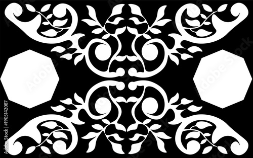 Floral pattern. wood carving pattern