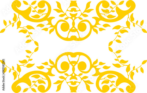 Floral pattern. wood carving pattern
