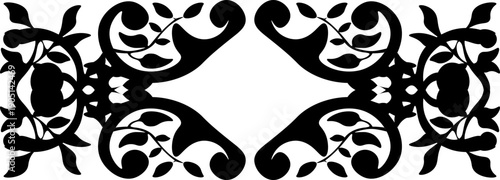 traditional pattern of sumatera. floral pattern with dark color