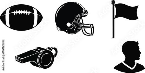 Abstract graphic representation of a powerful football runner, embodying speed, strength, and athletic pursuit on the field