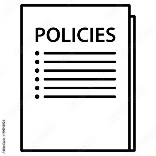Business Policies Document Icon with Bullet Points