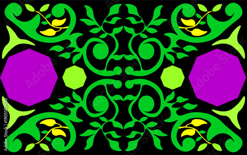 Floral pattern. wood carving pattern