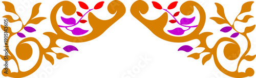 Floral pattern. wood carving pattern