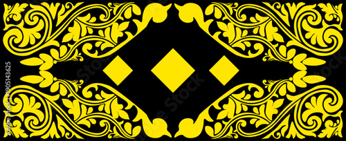 Floral pattern. wood carving pattern