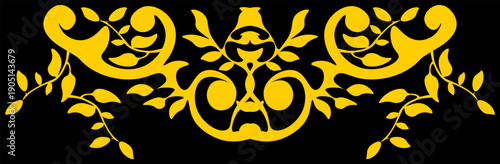 Floral pattern. wood carving pattern