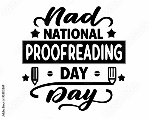 NATIONAL PROOFREADING DAY vector illustration isolated on white background