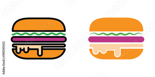 Burger icon illustration design template