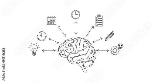 Brainstorming and Idea Generation Concept with Icons