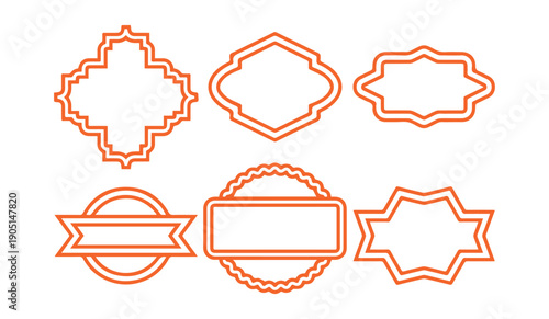 Outline Label Badge And Banner Collection