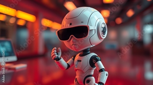 Robot ai artificial intelligence futuristic technology automation design cute