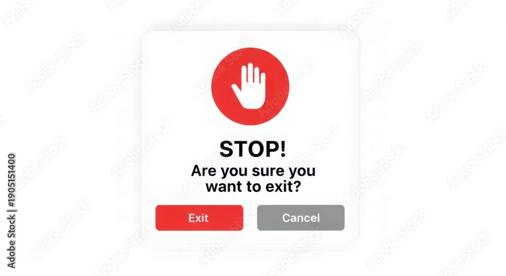 Exit pop-up