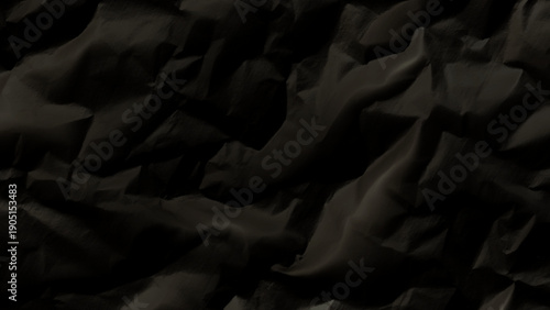 Crumpled paper texture with dark shadows and folds
