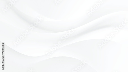Abstract white wavy background with smooth curves