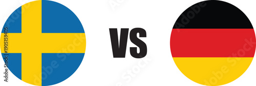 Sweden vs. Germany, flags of countries representing different sports