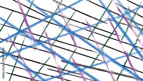 Texture in the form of striped colored intersections with distortions.