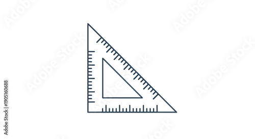 Geometric Triangle Ruler Icon