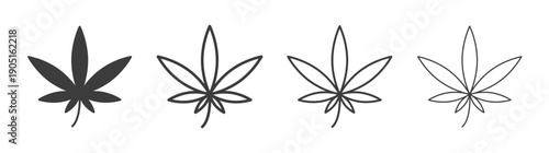 Birch leaf icon. flat stroke linear simple trend modern logotype design